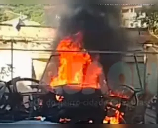 Explosão de cilindro de gás destrói carros e deixa um ferido em Cajazeiras