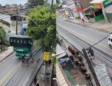 Mais fardas que fantasias: bloco viraliza após nº de policiais superar o de foliões - Imagem