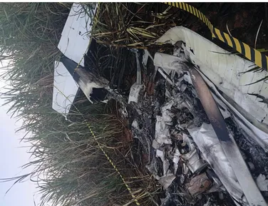 Piloto morre carbonizado após avião cair e pegar fogo em zona rural - Imagem
