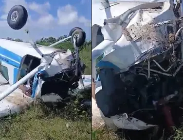 Tragédia: queda de monomotor deixa um morto; veja vídeo - Imagem