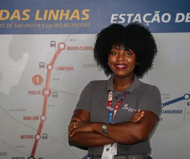 Conduzindo sonhos: Conheça a operadora que guia milhares de histórias no metrô de Salvador - Imagem