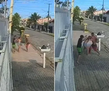 Homem é preso por agredir mãe e filho com autismo; veja vídeo da ação - Imagem