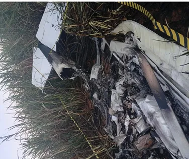 Piloto morre carbonizado após avião cair e pegar fogo em zona rural - Imagem