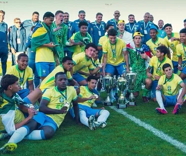 Seleção Sub-16 é campeã de torneio com representantes da dupla BaVi - Imagem