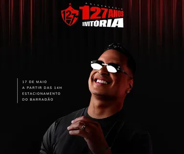 Vitória promove show de Xanddy Harmonia em celebração de 127 anos - Imagem
