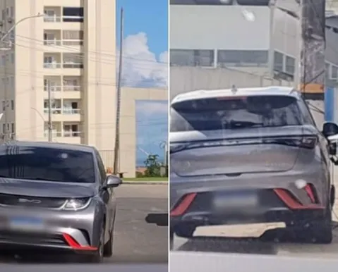 Flagra! Carro elétrico é carregado em poste de energia em Salvador