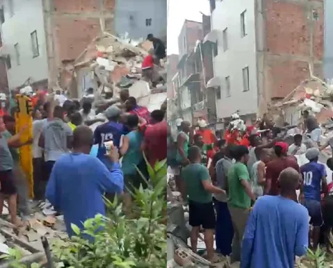Prédio desaba e deixa pelo menos um morto em Salvador - Imagem