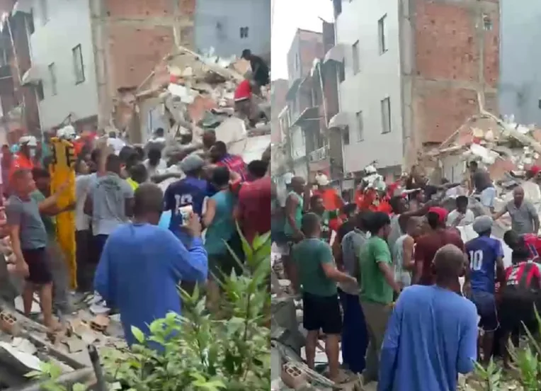 Prédio desaba e deixa pelo menos um morto em Salvador