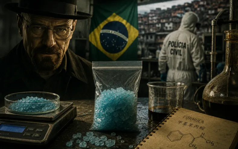 Droga de Breaking Bad começa a ser produzida no Brasil e consumo explode - Imagem