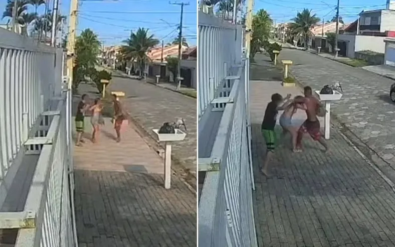 Homem é preso por agredir mãe e filho com autismo; veja vídeo da ação - Imagem