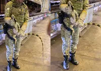 Iguana "invade" trilhos e interrompe manutenção do metrô de Salvador