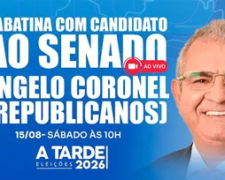 Grupo A TARDE sabatina Angelo Coronel neste sábado (15) - Imagem