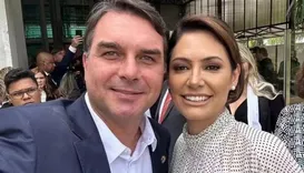 Michelle e Flávio Bolsonaro têm 1º encontro presencial após crise