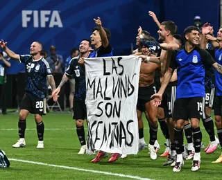 Argentina pode ser punida por exibir faixa sobre Malvinas na Copa