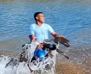 Homem é investigado após jogar cachorro em açude na Bahia