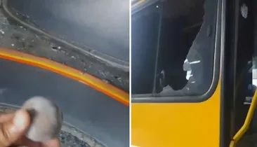 Vídeo: ônibus com torcedores do Vitória é atacado; rodoviário fica ferido