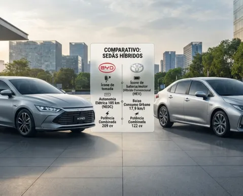 BYD King versus Toyota Corolla Híbrido; descubra qual é o melhor