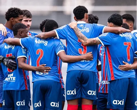 Com gols de Dell e Carioca, Bahia vence o Santos no Brasileirão sub-20 - Imagem
