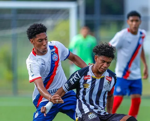 Com sobrinho de Hulk titular, Bahia perde para o Santos no Brasileiro - Imagem