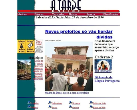 Fax, HTML e modem: como nasceu o A TARDE Online há 30 anos - Imagem