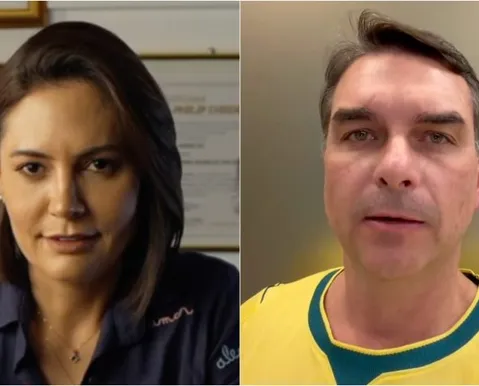 Flávio Bolsonaro diz que espera Michelle voltar à campanha: "Vestir a camisa"