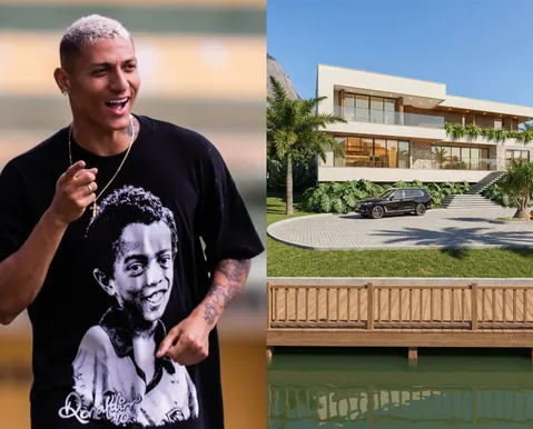 Fora da Copa, Richarlison fatura milhões e constrói mansão na montanha - Imagem