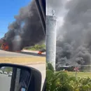 Carreta pega fogo após explosão em Salvador; veja vídeo