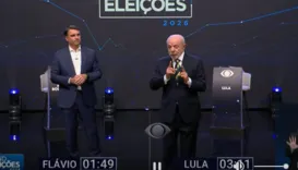 Debate na Band: Flávio e Lula trocam ataques em meio ao debate presidencial