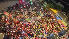 Militância toma Alagoinhas em ato de Jerônimo, Wagner e Rui