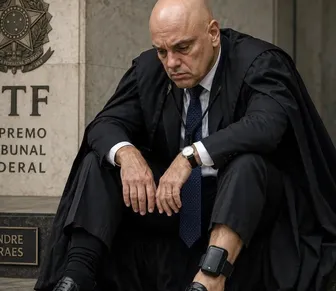 Aliado de Trump publica imagem de Moraes com tornozeleira eletrônica