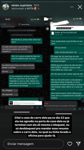 Influenciadora digital acusa ex de agressão e é detonada na internet