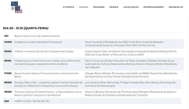 Summit de Negócios acontece nesta semana; confira a programação