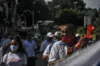 Categoria saiu em protesto pela região do Centro