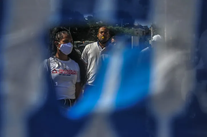 Categoria saiu em protesto pela região do Centro