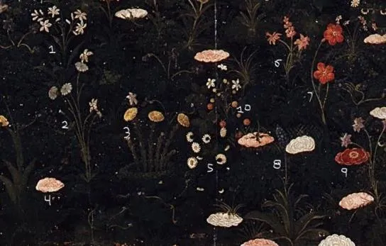 Detalhe do quadro Primavera de Botticelli
