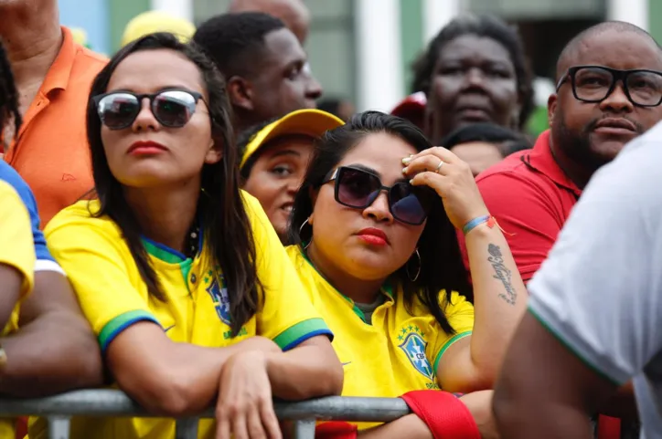O Pelourinho entrou em clima de festa para acompanhar a segunda partida da Seleção Brasileira na Copa do Mundo 2022, na tarde desta segunda-feira, 28.