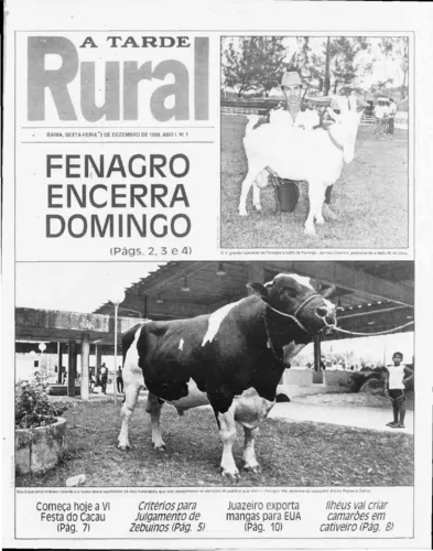 No decorrer de sua história A TARDE tem dado atenção especial a conteúdos agropecuários, a exemplo do Caderno A TARDE Rural e da editoria Agronegócios.