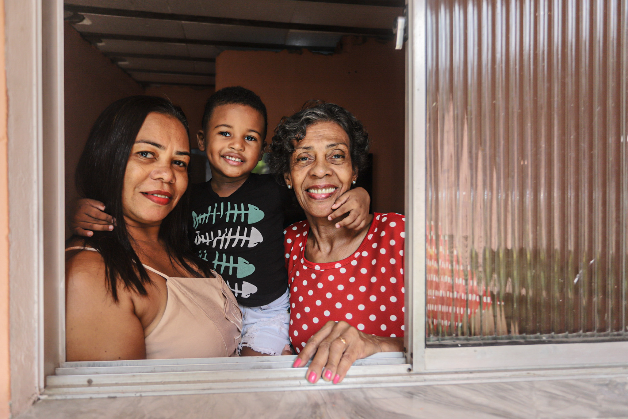 Dona Maria das Graças Bispo, Kauê Gabriel Novais e Joice Machado