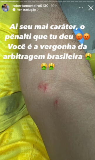 Esposas de jogadores do Bahia detonam árbitro após pênalti