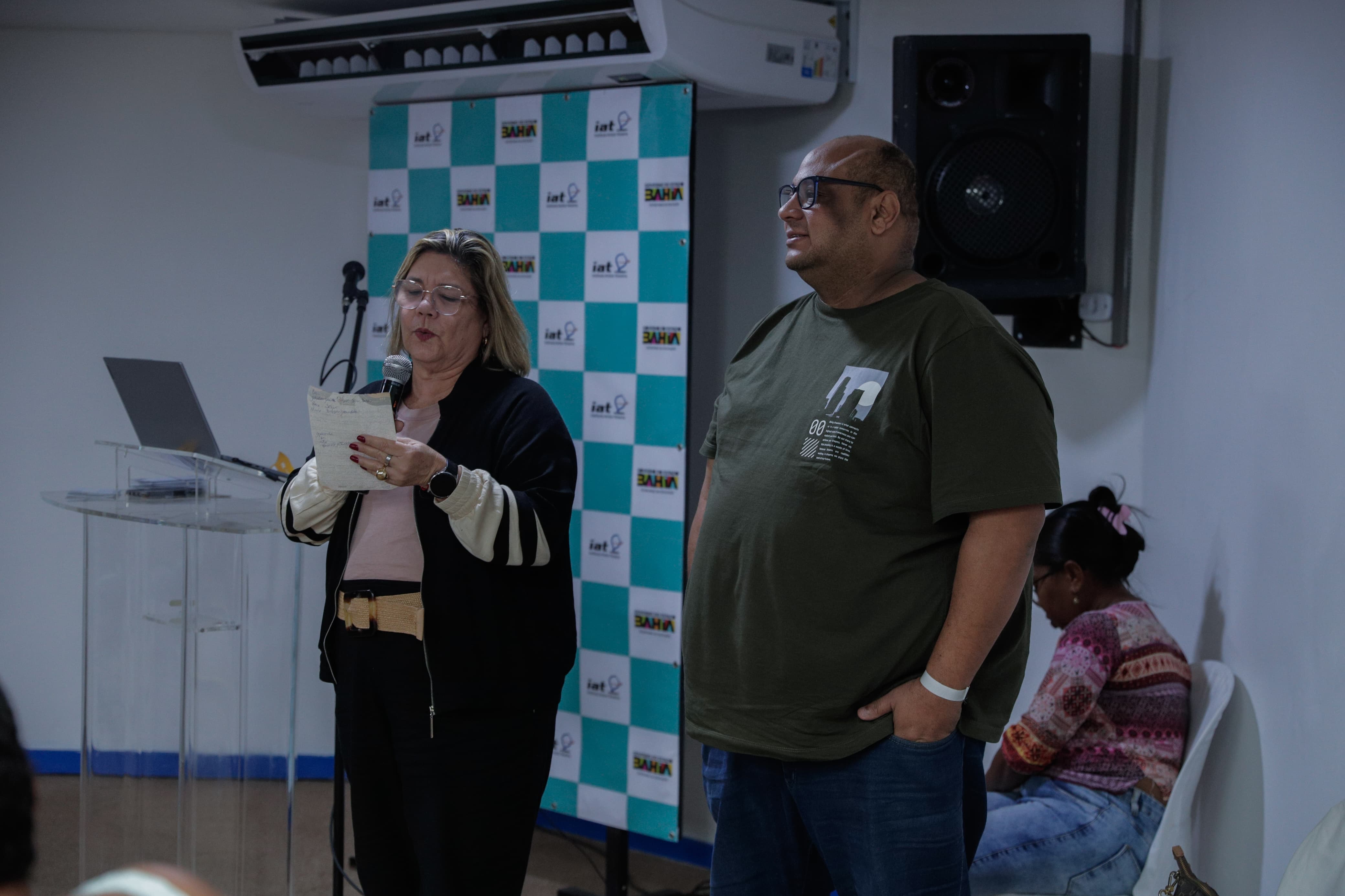 Professores no momento da prática