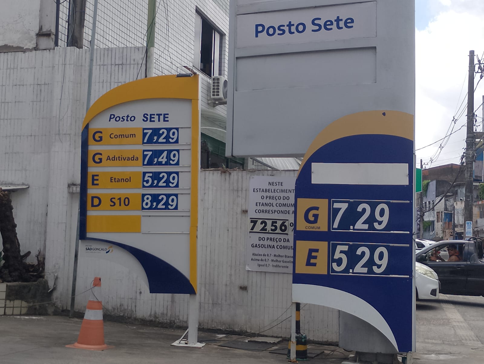 Posto de combustível na Sete Portas