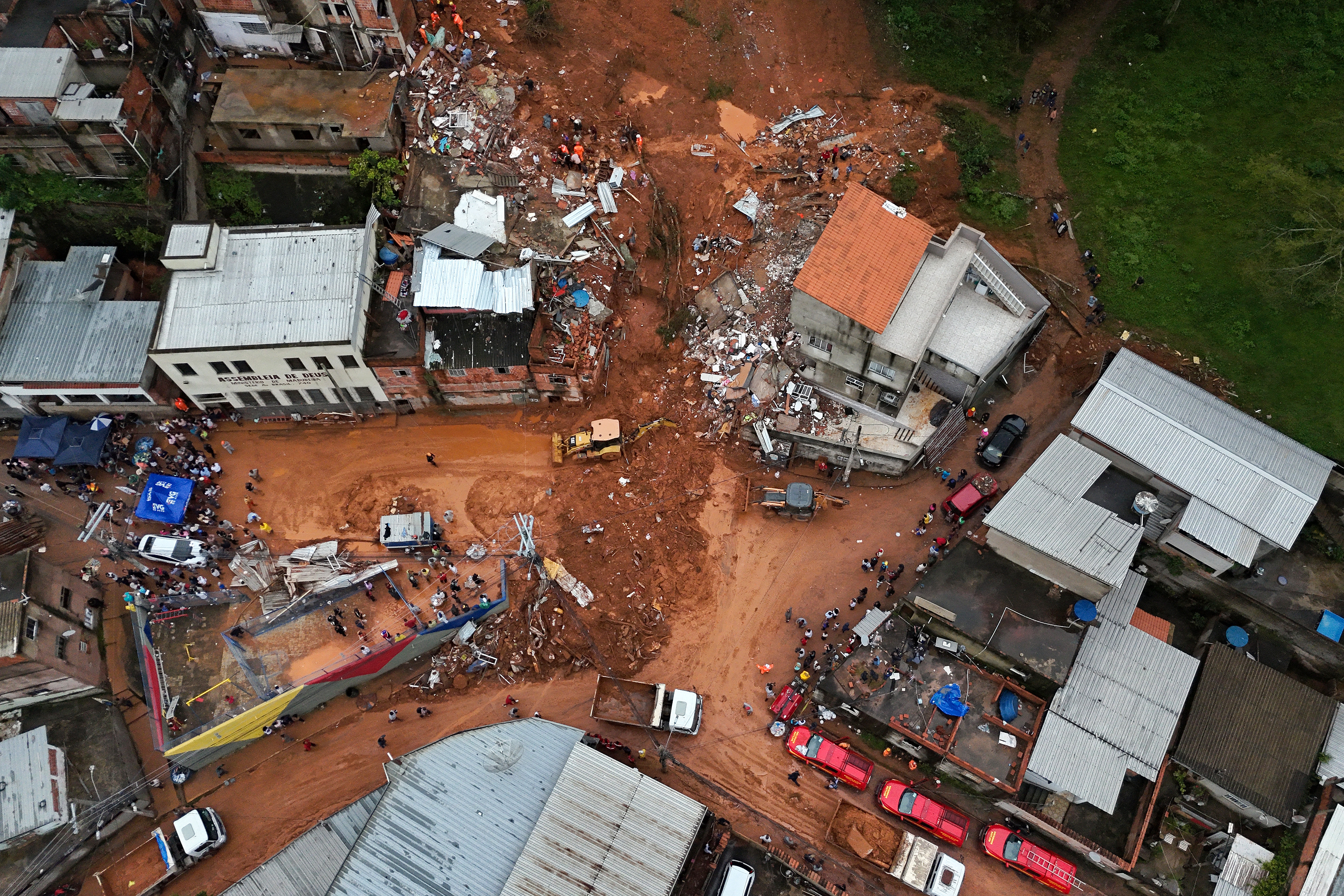 Vista aérea da tragégia no Parque Burnier