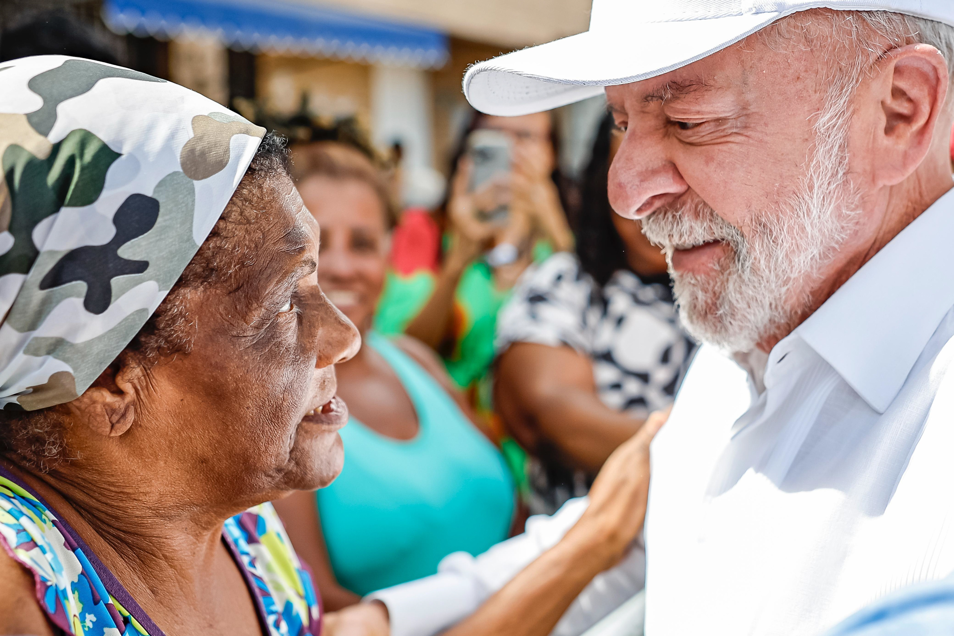 Lula durante agenda no Subúrbio de Salvador