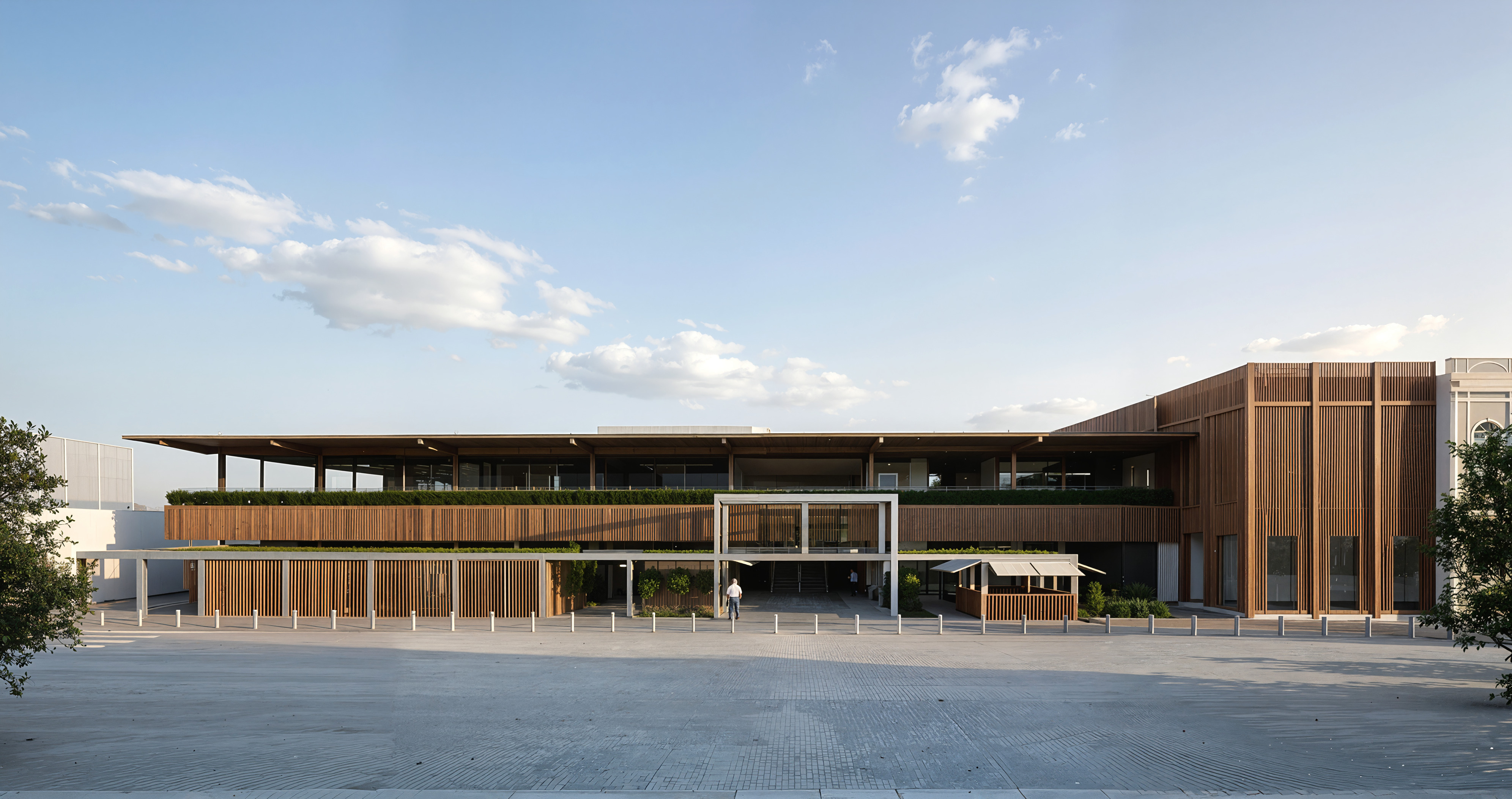 Fachada da futura estação do metrô do Campo Grande.