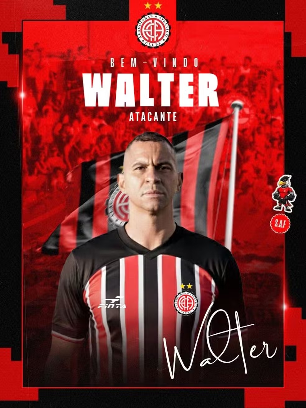 Walter fez seis jogos na temporada pelo Atlético de Alagoinhas