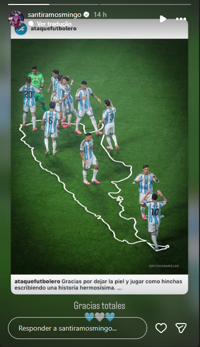 Após vice da Argentina, Messi recebe homenagens de argentinos do Bahia