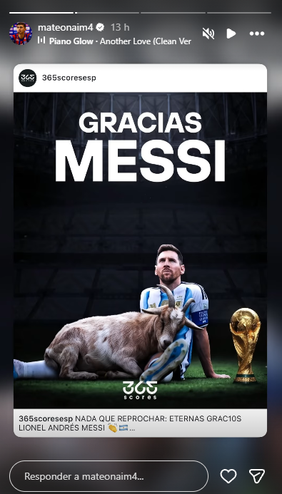 Após vice da Argentina, Messi recebe homenagens de argentinos do Bahia