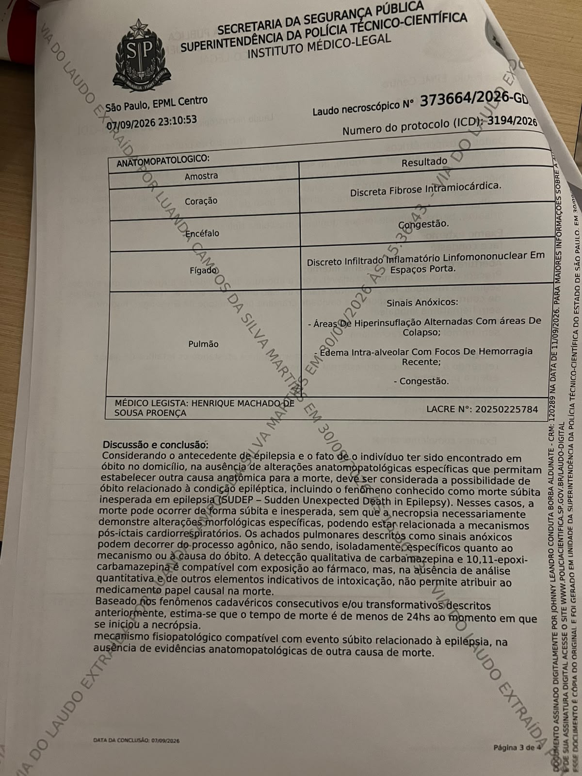Laudo revela o que pode ter causado morte de cineasta em São Paulo
