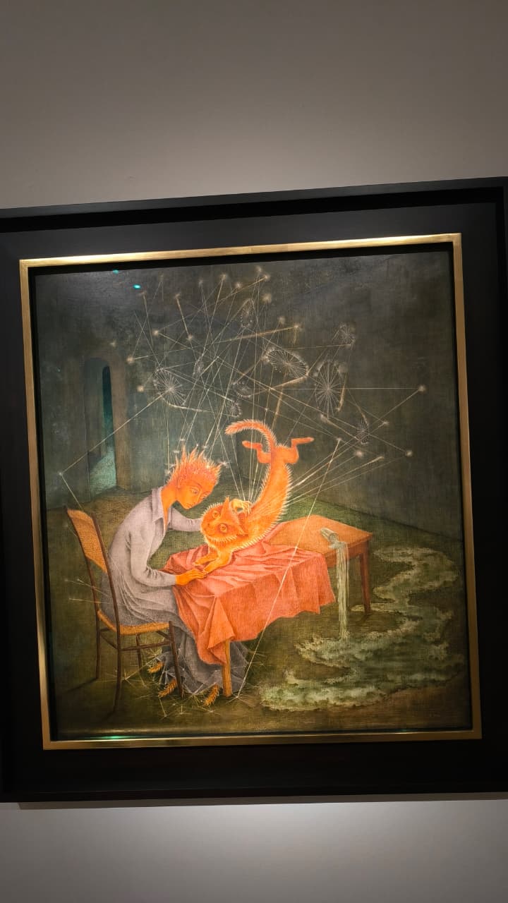 Quadro Simpatía (La rabia del gato), de Remedios Varo