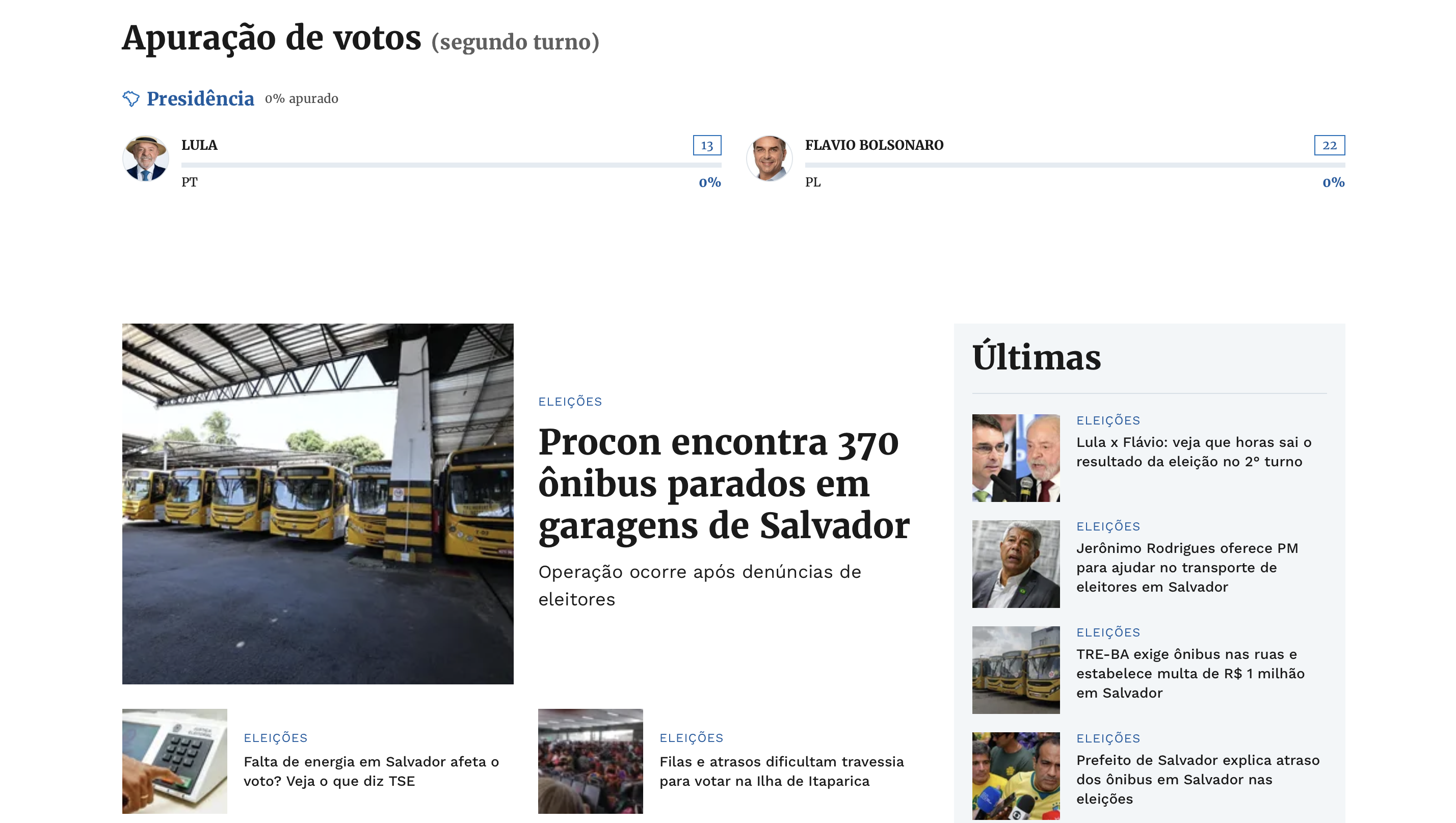 Quem está ganhando a eleição? Veja como acompanhar a apuração ao vivo